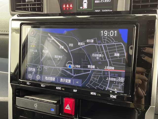 トヨタ ルーミー カスタムG 愛知県 2021(令3)年 3.1万km ブラックマイカメタリック /純正9インチナビ(NSZT-Y68T)//CD・DVD・BT・フルセグTV・USB・SD//アラウンドビューモニター//両側パワースライドドア //アダプティブクルーズコントロール//車線逸脱警報//衝突被害軽減システム//ETC//純正フロアマット//電動パーキングブレーキ//LEDヘッドライト//コーナーセンサー//ワイヤレス充電//オートライト//ロールサンシェード//ドアバイザー//前方ドラレコ