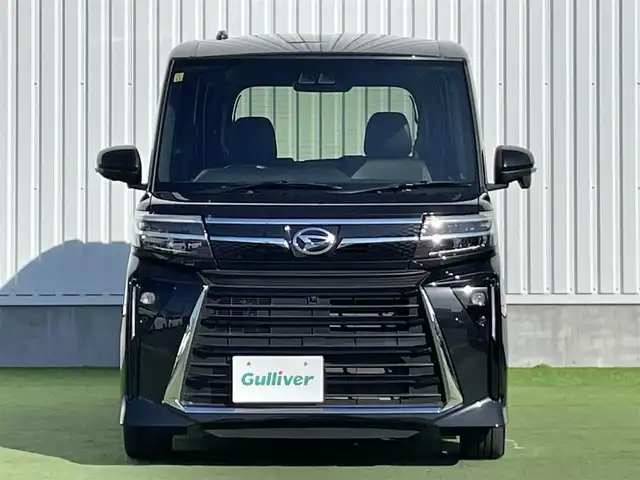 ダイハツ タント カスタム RS 香川県 2023(令5)年 2.3万km ブラックマイカメタリック スマートアシストIII　/・衝突警報機能/・衝突回避支援ブレーキ機能/・誤発進抑制制御機能/・車線逸脱警報機能・車線逸脱抑制制御機能/・先行車発進お知らせ機能/・オートハイビーム機能/パナソニックＳＤナビ　【CN-5310WD】/(フルセグTV/DVD/BT)/パノラマビューモニター/両側パワースライドドア/ハーフレザーシート/前席シートヒーター/革巻きステアリング　/ステアリングリモコン/LEDヘッドライト　/LEDフォグライト　/電動パーキングブレーキ/オートホールド/純正15インチアルミホイール/プッシュスタート/スペアキー有/ISOFIX