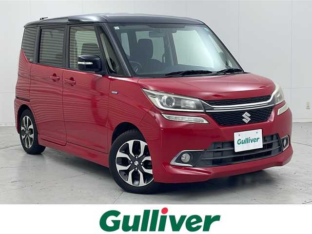 スズキ ソリオ バンディット HV MV Dカメラ ブレーキS 茨城県 2015(平27)年 5.8万km ファーベントレッド/スーパーブラックパール 禁煙車/社外ナビ/・フルセグTV/・CD/・DVD/・Bluetooth/バックカメラ/両側電動スライドドア/ETC/スマートキー/衝突被害軽減ブレーキ/クルーズコントロール/レーンキープアシスト/フロントフォグライト