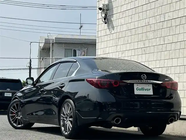 日産 スカイライン 400R 埼玉県 2020(令2)年 4.1万km メテオフレークブラックパール ・外部検査済み/・V6ツインターボ/・純正HDDナビ/・BOSEサウンド/・シートメモリー/・全方位カメラ/・フルセグTV/・CD/DVD再生/・ETC2.0/・ミュージックサーバー（HDD録音）/・Bluetooth/USB/タイプC接続/・パワーシート（D/N）/・シートヒーター（D/N）/・本革シート/・サンルーフ/・純正フロアマット/・純正19インチアルミホイール/・コーナーセンサー/・LEDヘッドライト/・MT付きAT/・パドルシフト/・アダプティブクルーズコントロール