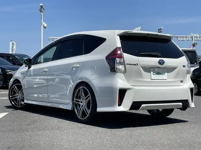 トヨタ プリウス α S ツーリングセレクション G’s 島根県 2016(平28)年 7.5万km ホワイトパールクリスタルシャイン アルパイン9インチナビ/CD/DVD/DTV/Bluetooth/バックカメラ/TEIN車高調/純正AW付きスタッドレス積込/社外19インチアルミホイール /ハーフレザー調シート/ステアリングスイッチ/ビルトインETC/ドライブレコーダー/GPSレーダー/LEDオートライト/スマートキー/プッシュスタート /純正フロアマット/純正ドアバイザー