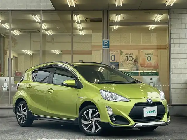 トヨタ アクア X－URBAN ソリッド 愛知県 2016(平28)年 6.3万km フレッシュグリーンマイカメタリック /当店買取/禁煙/1オーナー//純正SDナビNSZN-W64T//フルセグTV/CD/DVD/SD/Bluetooth//バックカメラ/純正ドラレコ//ハーフレザー/革巻きステア//PCS/レーンキープ//LEDヘッド/Aライト/AHB/LEDフォグ//純正16AW/純正Fマット/ドアバイザー//ビルトインETC//保証書/取説/ナビ取説/スペアキー/スマートキー