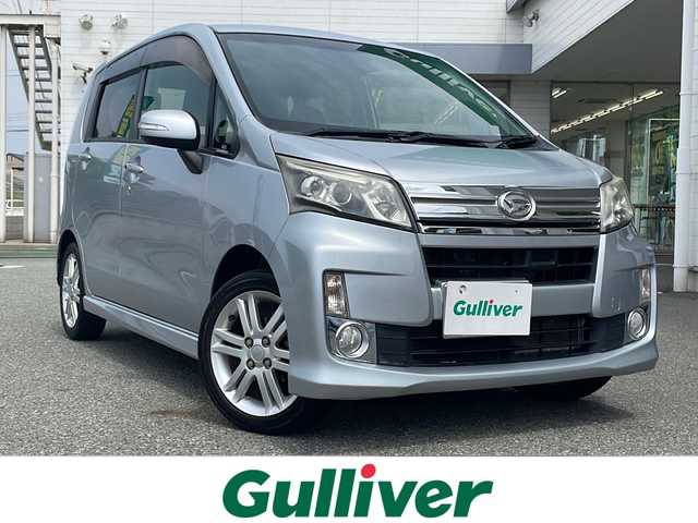 ダイハツ ムーヴ カスタム RS SA 兵庫県 2013(平25)年 4.5万km ブライトシルバーメタリック 保証書・取説・有/社外メモリーナビ・フルセグ・BT・CD・DVD・FM・AM/バックカメラ/ETC/バックカメラ/衝突被害軽減ブレーキ/アイドリングストップ/MOMOステアリング/プッシュスタート/スマートキー×2/純正フロアマット/純正ドアバイザー