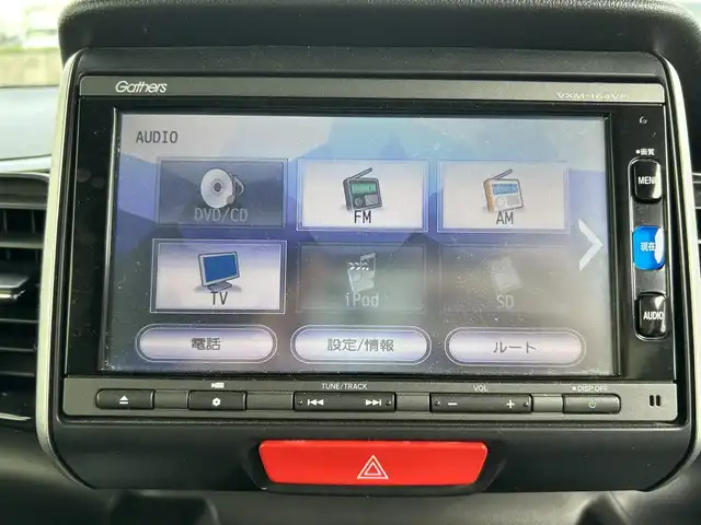 ホンダ Ｎ ＢＯＸ カスタム G ターボ Lパッケージ 佐賀県 2016(平28)年 6万km ポリッシュドメタルメタリック CTBA/純正ナビ/・バックカメラ　/・フルセグTV/BT/CD/DVD/両側パワースライドドア/ハーフレザーシート/純正15インチAW　/HIDヘッドライト　/オートライト　/フォグランプ/プッシュスタート　/パドルシフト/ETC　/社外ドラレコ(DRV-325)/エアバックW/サイド/カーテン