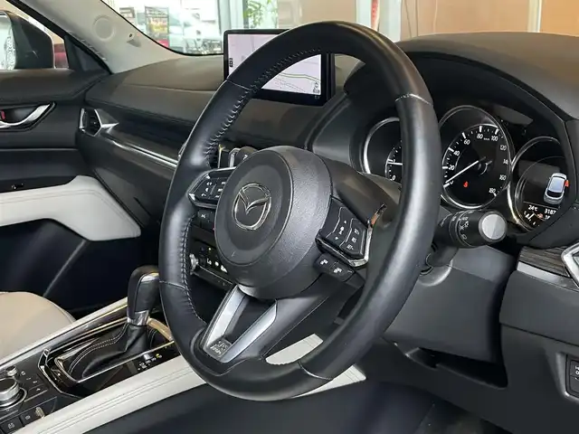 マツダ ＣＸ－５ XD Lパッケージ 茨城県 2021(令3)年 3.2万km ディープクリスタルブルーマイカ 純正エアロパーツ/レーダークルーズコントロール/レーンキープアシスト/純正10.5インチモニターナビゲーションシステム/フルセグTV/全方位カメラ/ヘッドアップディスプレイ/アイボリーレザーシート/シートヒーター/パワーシート/スマートキー/パワーバックドア/前後コーナーセンサー/純正19インチアルミホイール/LEDヘッドライト/オートライト/パドルシフト/ステアリングヒーター/ドライブレコーダー/ETC車載器/ステアリングスイッチ