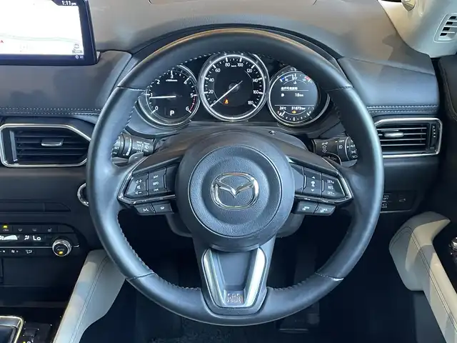 マツダ ＣＸ－５ XD Lパッケージ 茨城県 2021(令3)年 3.2万km ディープクリスタルブルーマイカ 純正エアロパーツ/レーダークルーズコントロール/レーンキープアシスト/純正10.5インチモニターナビゲーションシステム/フルセグTV/全方位カメラ/ヘッドアップディスプレイ/アイボリーレザーシート/シートヒーター/パワーシート/スマートキー/パワーバックドア/前後コーナーセンサー/純正19インチアルミホイール/LEDヘッドライト/オートライト/パドルシフト/ステアリングヒーター/ドライブレコーダー/ETC車載器/ステアリングスイッチ