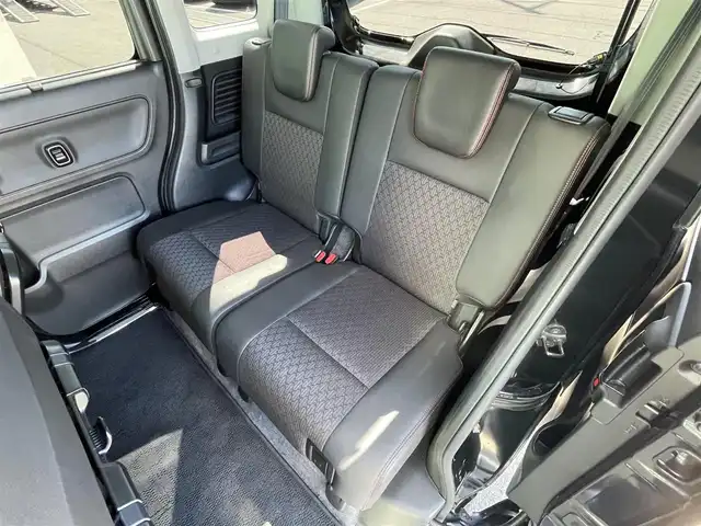 スズキ スペーシア カスタム HYBRID XS ターボ 愛媛県 2019(令1)年 6.1万km ブルーイッシュブラックパール3 純正ナビ（Bluetooth/フルセグTV/DVD再生）/両側パワースライドドア/アラウンドビューモニター/ハーフレザーシート/シートヒーター/クルーズコントロール/ETC/前方ドライブレコーダー/ドアバイザー/テレビキャンセラー/純正フロアマット/後方コーナーセンサー/LEDヘッドライト/フォグランプ