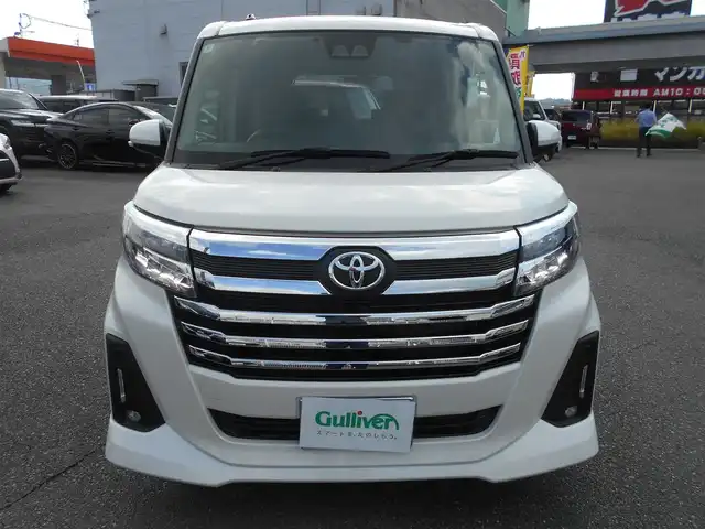 トヨタ ルーミー カスタムG 福岡県 2021(令3)年 0.4万km パールホワイトⅢ 　ルーミー・カスタムG　/ワンオーナー/登録時走行距離（3452キロ）/新車時保証書・取扱説明書/純正9インチディスプレイオーディオ/フルセグTV（TVキャンセラー付）/バックガイドモニター/社外ドライブレコーダー（DC-DR501)/社外ETC/スマートキー×2/レーダークルーズコントロール「/オートLEDヘッドライト/オート電格ドアミラー/電子式パーキングブレーキ/両側パワースライドD/純正アルミホイール14