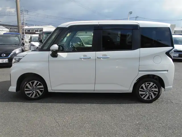 トヨタ ルーミー カスタムG 福岡県 2021(令3)年 0.4万km パールホワイトⅢ 　ルーミー・カスタムG　/ワンオーナー/登録時走行距離（3452キロ）/新車時保証書・取扱説明書/純正9インチディスプレイオーディオ/フルセグTV（TVキャンセラー付）/バックガイドモニター/社外ドライブレコーダー（DC-DR501)/社外ETC/スマートキー×2/レーダークルーズコントロール「/オートLEDヘッドライト/オート電格ドアミラー/電子式パーキングブレーキ/両側パワースライドD/純正アルミホイール14