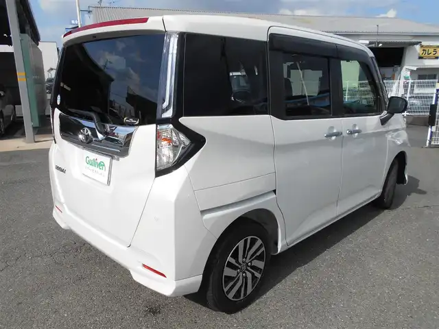 トヨタ ルーミー カスタムG 福岡県 2021(令3)年 0.4万km パールホワイトⅢ 　ルーミー・カスタムG　/ワンオーナー/登録時走行距離（3452キロ）/新車時保証書・取扱説明書/純正9インチディスプレイオーディオ/フルセグTV（TVキャンセラー付）/バックガイドモニター/社外ドライブレコーダー（DC-DR501)/社外ETC/スマートキー×2/レーダークルーズコントロール「/オートLEDヘッドライト/オート電格ドアミラー/電子式パーキングブレーキ/両側パワースライドD/純正アルミホイール14