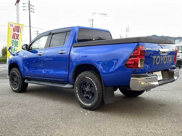 トヨタ ハイラックス Z 兵庫県 2018(平30)年 6万km ネビュラブルーM 純正ディーラーオプションナビ/・BT/・フルセグTV/プリクラッシュ/レーンアシスト/バックカメラ/ドラレコ/ダウンヒルアシストコントロール/センターデフロック/カーテンエアバック/純正フロアマット/ETC/４WD/LEDヘッドライト
