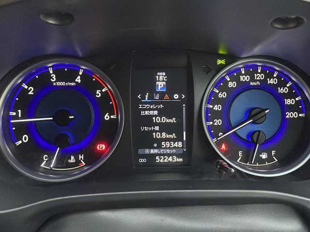 トヨタ ハイラックス Z 兵庫県 2018(平30)年 6万km ネビュラブルーM 純正ディーラーオプションナビ/・BT/・フルセグTV/プリクラッシュ/レーンアシスト/バックカメラ/ドラレコ/ダウンヒルアシストコントロール/センターデフロック/カーテンエアバック/純正フロアマット/ETC/４WD/LEDヘッドライト