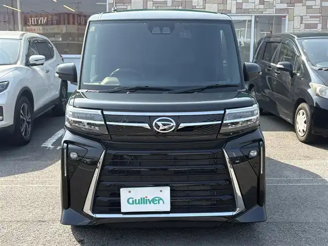 ダイハツ タント カスタム RS 徳島県 2023(令5)年 1.5万km ブラックマイカメタリック 8インチナビ　AVIC-RL812/ETC/前後ドライブレコーダー/両側パワースライドドア（予約機能有）/フルセグTV/革巻きステアリング＆シフトノブ/電子パーキング/オートホールド/ステアリングリモコン/プッシュスタート/スマートキー/バックカメラ/純正アルミホイル/ドアバイザー/シートヒーター/LEDライト/LEDフォグライト/前後コーナーセンサー/オートライト/オートマチックハイビーム