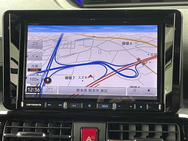 ダイハツ タント カスタム RS 熊本県 2023(令5)年 1.5万km ブラックマイカメタリック 8インチナビ　AVIC-RL812（CD・DVD・フルセグ・BT・SD・HDMI）/ETC/前後ドライブレコーダー/バックカメラ/両側パワースライドドア/スマートアシスト/・衝突警報機能/・衝突回避支援ブレーキ/・車線逸脱抑制機能/・オートハイビーム/・先行車発進お知らせ機能/・ふらつき警報機能/・路外逸脱抑制機能/・ブレーキ制御付き誤発進抑制機能/・標識認識システム/横滑り防止/アイドリングストップ/前席シートヒーター/前後クリアランスソナー/ドアバイザー/純正フロアマット/純正１５インチAW/オートライト/LEDヘッドライト/スマートキー/プッシュスタート/スペアキー1本