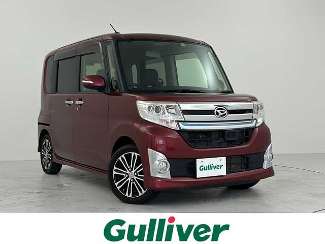 ダイハツ タント カスタム RS スマセレSA&SN 大阪府 2014(平26)年 4万km ファイアークォーツレッドM 衝突被害軽減ブレーキ/純正メモリナビ/　　CD/DVD/BT/TV/バックカメラ/両側パワースライドドア/LEDヘッドライト/オートライト/アイドリングストップ/純正15インチアルミホイール/純正フロアマット/ETC/スマートキー
