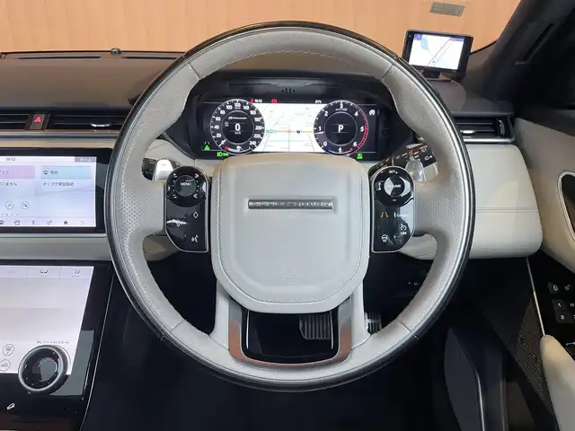 ランドローバー レンジローバーヴェラール Rダイナミック SE 180PS 愛知県 2019(平31)年 5.1万km 青Ｍ ガラスルーフ　/純正ナビ　/AppleCarPlay　/フルセグTV/ETC　/ACC　/LKA　/BSM/HUD　/純正20インチAW　/白半革　/シートヒーター　/ステアリングヒーター　/360°カメラ/後席電動リクライニング/バイロン・ブルーメタリック
