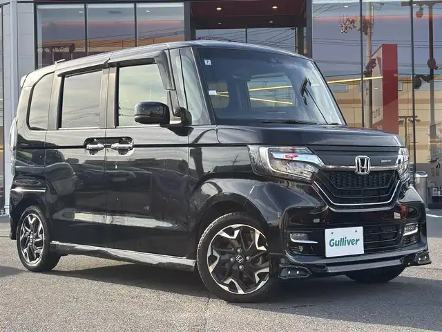 ホンダ Ｎ ＢＯＸ カスタム G L ホンダセンシング 宮城県 2018(平30)年 5.2万km クリスタルブラックパール 登録時走行距離51227km/純正８インチナビ/CD/DVD/Bluetooth/フルセグTV/バックカメラ/パドルシフト/ステアリングリモコン/両側パワースライド/ハーフレザーシート/フリップダウンモニター/衝突軽減ブレーキ/ACC/コーナーセンサー/標識認識システム/アイドリングストップ/横滑り防止装置/ドアバイザー