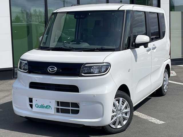 ダイハツ タント X ターボ 道東・釧路十勝 2020(令2)年 6.6万km ホワイト ・4WD/・社外メモリナビ（SD・AM・FM・BT）/・バックカメラ/・左側パワースライドドア/・スマートキー/・プッシュスタート/・スマートアシスト/・衝突回避支援ブレーキ機能/・衝突警報機能/・LEDオートライト/・運転席助手席シートヒーター/・ETC