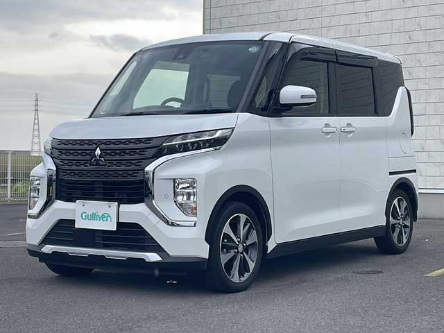 三菱 ｅＫクロススペース G プラスエディション 香川県 2021(令3)年 1.9万km シルキーホワイト 社外ナビ／フルセグＴＶ／両側パワースライドドア／ＬＥＤヘッドライト／全方位カメラ／ＥＴＣ／リアサーキュレーター／プラズマクラスター／レーンキープ／シートヒーター