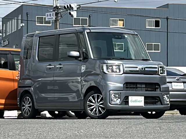 ダイハツ ウェイク G ターボ SA Ⅲ 愛知県 2018(平30)年 6万km タングステングレーM /禁煙/ワンオーナー/整備記録簿R3.5//純正ナビ/フルセグTV/USB/BT/CD/DVD/MSV//バックカメラ/ETC/ドラレコ（DRN-H68N）//ターボエンジン/両側パワースライドドア//革巻きステア/ステアスイッチ//スマートアシスト3//衝突被害軽減/横滑り防止装置//車線逸脱防止機能/先行車発信告知機能//プッシュスタート/スマートキー//純正14インチAW//LEDオートライト/オートハイビーム/LEDフォグランプ//電動格納ミラー//純正フロアマット//新車時保証書//取扱説明書//スペアスマートキー