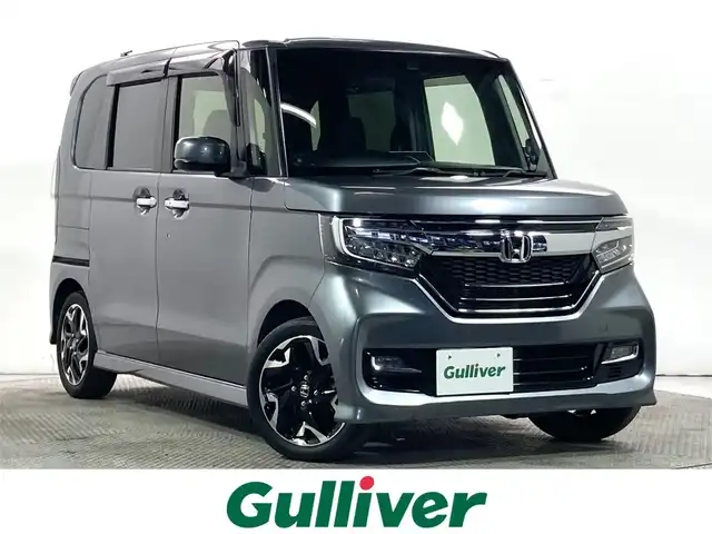 ホンダ Ｎ ＢＯＸ カスタム G L ターボ ホンダセンシング 大阪府 2018(平30)年 3.9万km シャイニンググレーM 社外ナビ(フルセグ/DVD再生/Bluetooth) バックカメラ ETC 両側パワースライドドア 衝突軽減 レーダークルコン レーンアシスト ハーフレザー パドルシフト スマートキー Pスタート