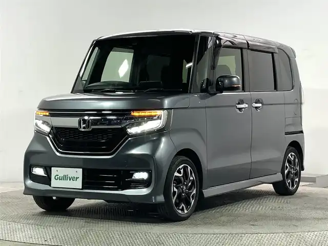 ホンダ Ｎ ＢＯＸ カスタム G L ターボ ホンダセンシング 大阪府 2018(平30)年 3.9万km シャイニンググレーM 社外ナビ(フルセグ/DVD再生/Bluetooth) バックカメラ ETC 両側パワースライドドア 衝突軽減 レーダークルコン レーンアシスト ハーフレザー パドルシフト スマートキー Pスタート