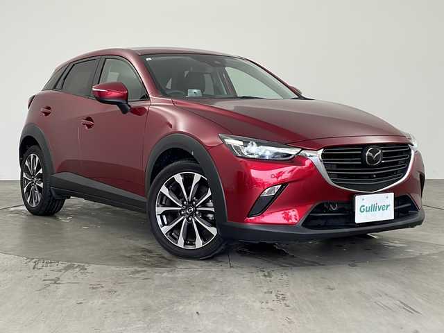 マツダ ＣＸ－３ XD プロアクティブ 兵庫県 2019(平31)年 5.4万km ソウルレッドクリスタルM ・純正ナビ/CD/DVD/BT/USB/TV/・アラウンドビューモニター/・レーダークルーズコントロール/・BSM/・HUD/・衝突軽減システム/・車線逸脱警報/・交通標識認識/・ドライバーアテンションアラート/・前後コーナーセンサー/・LEDオートライト/・オートマチックハイビーム/・ブレーキホールド/・電動パーキングブレーキ/・パドルシフト/・ETC/・ハーフレザー/・シートリフター/・純正18インチアルミホイール/・純正フロアマット/・ステアリングリモコン/・防眩ミラー/・スマートキー/・プッシュスタート/・W＋サイドエアバッグ/・カーテンエアバッグ