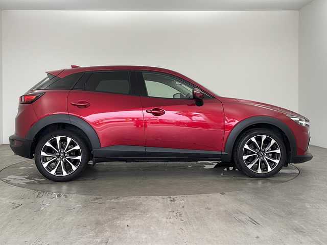 マツダ ＣＸ－３ XD プロアクティブ 兵庫県 2019(平31)年 5.4万km ソウルレッドクリスタルM ・純正ナビ/CD/DVD/BT/USB/TV/・アラウンドビューモニター/・レーダークルーズコントロール/・BSM/・HUD/・衝突軽減システム/・車線逸脱警報/・交通標識認識/・ドライバーアテンションアラート/・前後コーナーセンサー/・LEDオートライト/・オートマチックハイビーム/・ブレーキホールド/・電動パーキングブレーキ/・パドルシフト/・ETC/・ハーフレザー/・シートリフター/・純正18インチアルミホイール/・純正フロアマット/・ステアリングリモコン/・防眩ミラー/・スマートキー/・プッシュスタート/・W＋サイドエアバッグ/・カーテンエアバッグ