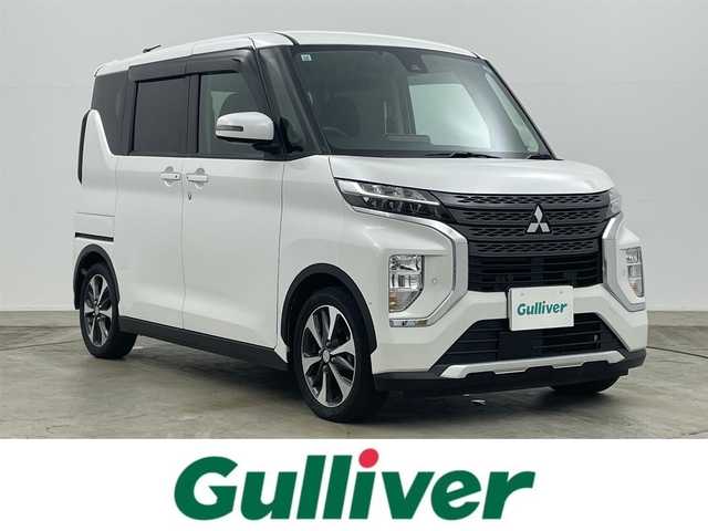 三菱 ｅＫクロススペース G プラスエディション 岡山県 2021(令3)年 3.8万km シルキーホワイト 先進快適パッケージ/純正9型SDナビゲーション/(CD/DVD/SD/BT/AUX/USB/フルセグTV)/アラウンドビューモニター/ビルトインETC/純正ドライブレコーダー前方/両側パワースライドドア/ステアリングリモコン/チルトステアリング/前席シートヒーター/シートバックテーブル/シートリフター/ISOFIX/リアサンシェイド/リアサーキュレーター/LEDオートヘッドライト/衝突軽減ブレーキ/レーンキープアシスト/保証書/取扱説明書/スマートキー×2