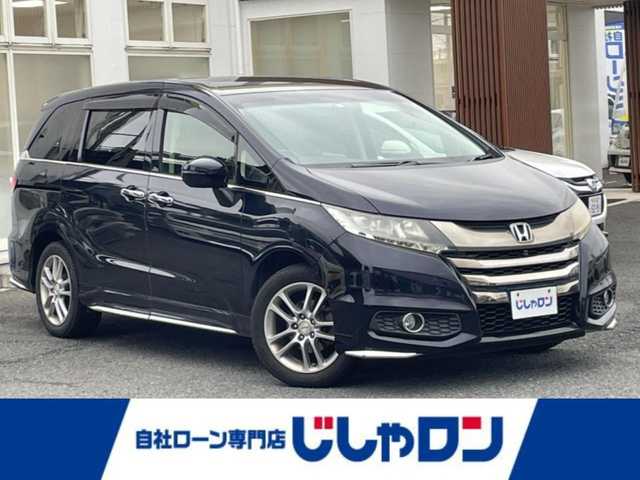 ホンダ オデッセイ アブソルート EX 埼玉県 2014(平26)年 11.4万km プレミアムヴィーナスブラックP (株)IDOMが運営する【じしゃロン川越店】の自社ローン専用車両になります。こちらは現金またはオートローンご利用時の価格です。自社ローンご希望の方は別途その旨お申付け下さい/純正ＨＤＤナビ/（AM/FM/CD/DVD/BT)/全方位カメラ　/フルセグＴＶ　/ＥＴＣ　/両側パワースライドドア　/クルーズコントロール　/ハーフレザー　/前席パワーシート　/ＬＥＤヘッドライト　/オートライト　/パドルシフト　/フリップダウンモニター