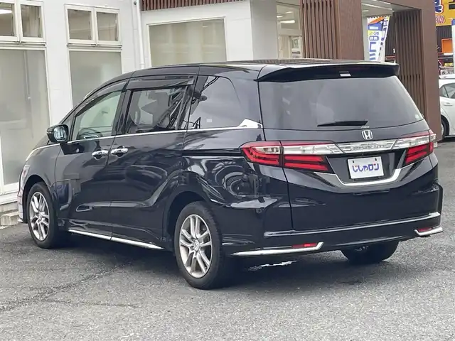 ホンダ オデッセイ アブソルート EX 埼玉県 2014(平26)年 11.4万km プレミアムヴィーナスブラックP (株)IDOMが運営する【じしゃロン川越店】の自社ローン専用車両になります。こちらは現金またはオートローンご利用時の価格です。自社ローンご希望の方は別途その旨お申付け下さい/純正ＨＤＤナビ/（AM/FM/CD/DVD/BT)/全方位カメラ　/フルセグＴＶ　/ＥＴＣ　/両側パワースライドドア　/クルーズコントロール　/ハーフレザー　/前席パワーシート　/ＬＥＤヘッドライト　/オートライト　/パドルシフト　/フリップダウンモニター