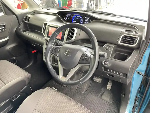 スズキ ソリオ HV MZ 道央・札幌 2017(平29)年 5.5万km ネオンブルーM ワンオーナー/4WD/社外メモリーナビ/CD/DVD/SD/BT/USB/フルセグTV/デュアルカメラブレーキサポート/クルーズコントロール/両側パワースライドドア/アイドリングストップ/ステアリングリモコン/シートヒーター/バックカメラ/オートライト/キセノンライト/フォグライト/ビルトインETC/プッシュスタート/ドアバイザー/フロアマット