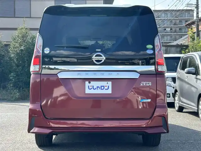 日産 セレナ ハイウェイスター Vセレクション 埼玉県 2017(平29)年 12.8万km マルーンレッド 2トーン (株)IDOMが運営する【じしゃロン鳩ヶ谷店】の自社ローン専用車両になりますこちらは現金またはオートローンご利用時の価格です。自社ローンご希望の方は別途その旨お申付け下さい/純正SDナビ(品番:MM317D-W)/・AM/FM・CD・DVD・BT・AUX/セーフティパックA/・踏み間違い衝突防止アシスト/・インテリジェント パーキングアシスト/・進入禁止標識検知/両側パワースライドドア/ハンズフリーオートスライドドア/LDW(車線逸脱警報)/クリアランスソナー/アラウンドビューモニター/前後ドライブレコーダー(品番：ZDR-015)/ETC/純正フロアマット/ステアリングスイッチ/D+N席背面ドリンクホルダー/LEDヘッドライト/電格ウインカーミラー