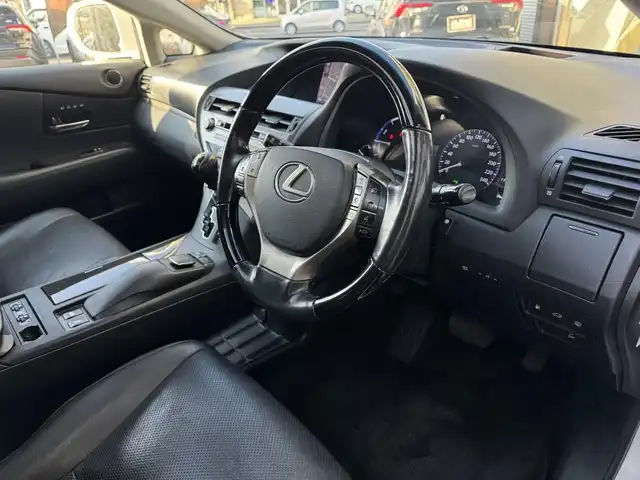 レクサス ＲＸ 450h バージョンL 福島県 2014(平26)年 8.4万km ホワイトパールクリスタルシャイン 純正ナビ（CD・DVD・BT・フルセグTV）/バックカメラ/パワーバックドア/レザーシート/ステアリングヒーター/エアーシート/純正アルミホイール/純正サンルーフ/パワーシート