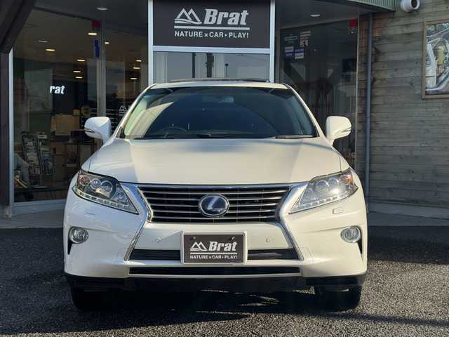 レクサス ＲＸ 450h バージョンL 福島県 2014(平26)年 8.4万km ホワイトパールクリスタルシャイン 純正ナビ（CD・DVD・BT・フルセグTV）/バックカメラ/パワーバックドア/レザーシート/ステアリングヒーター/エアーシート/純正アルミホイール/純正サンルーフ/パワーシート