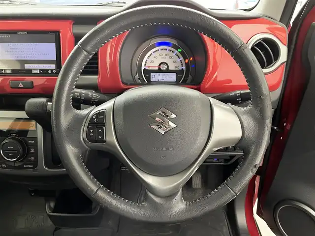スズキ ハスラー Jスタイル 滋賀県 2015(平27)年 9.2万km フェニックスレッドパール/ホワイト2トーンルーフ 禁煙車/社外ナビ/（CD/DVD/SD/Bluetooth/フルセグTV）/バックカメラ/前方ドライブレコーダー/ETC/衝突被害軽減ブレーキ/前席シートヒーター/革巻きステアリング/ステアリングリモコン/HIDヘッドライト/フォグランプ/純正フロアマット/純正アルミホイール/純正ドアバイザー/電動格納ミラー/スペアキー/プッシュスタート