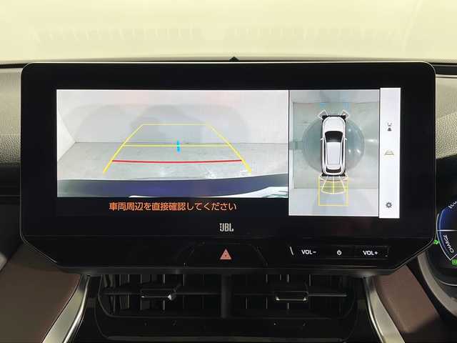 トヨタ ハリアー ハイブリッド Z レザーパッケージ 広島県 2023(令5)年 1.7万km ダークブルーマイカ 純正12.3型ディスプレイオーディオ（AppleCarPlay/AndroidAuto/フルセグTV）/JBLプレミアムサウンド/パノラミックビューモニター/デジタルインナーミラー/ブラインドスポットモニター/ヘッドアップディスプレイ/黒革シート/パワーシート/シートメモリー/シートヒーター/ベンチレーション/パワーバックドア/ステアリングヒーター/セーフティセンス/・プリクラッシュセーフティ/・レーントレーシングアシスト/・アダプティブハイビーム/・レーダークルーズコントロール/クリアランスソナー/電動パーキングブレーキ/オートブレーキホールド/LEDヘッドランプ/オートライト/ETC2.0/ドライブレコーダー