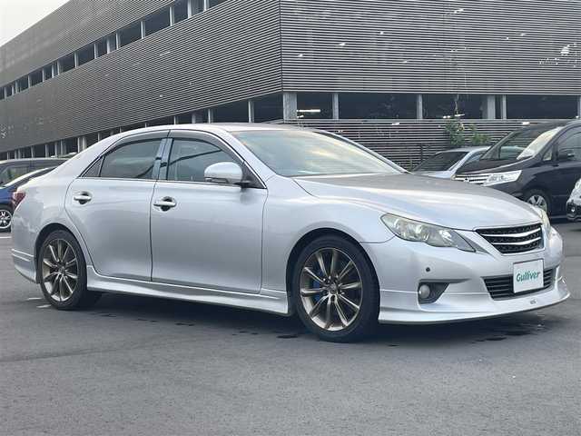 トヨタ マークＸ 350S 千葉県 2011(平23)年 6.5万km シルバーM 純正7インチナビ/バックカメラ/フルセグTV・Bluetooth/レザーシート/横滑り防止装置/ビルトインETC/フォグランプ/オートライト/ウィンカーミラー/電動格納ミラー/純正18インチAW/シートヒーター/シートリフター/プッシュスタート/スマートキー/フロアマット/ドアバイザー/スペアキー/取扱説明書