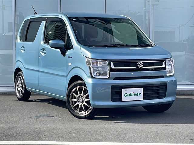 スズキ ワゴンＲ HYBRID FX 神奈川県 2021(令3)年 4.3万km フィズブルーパールメタリック ・社外ＳＤナビ（クラリオン GCX311）/・バックカメラ　/・スマートキー　/・プッシュスタート　/・ＤＶＤ　ＣＤ/・ワンセグＴＶ　/・オートエアコン/・オートライト　/・シートヒーター（運転席）　/・純正フロアマット　/・スズキセーフティーサポート　/・リヤワイパー/・ETC