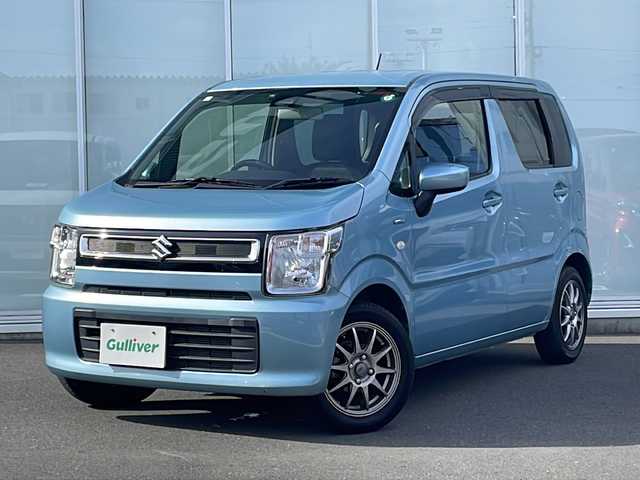 スズキ ワゴンＲ HYBRID FX 神奈川県 2021(令3)年 4.3万km フィズブルーパールメタリック ・社外ＳＤナビ（クラリオン GCX311）/・バックカメラ　/・スマートキー　/・プッシュスタート　/・ＤＶＤ　ＣＤ/・ワンセグＴＶ　/・オートエアコン/・オートライト　/・シートヒーター（運転席）　/・純正フロアマット　/・スズキセーフティーサポート　/・リヤワイパー/・ETC