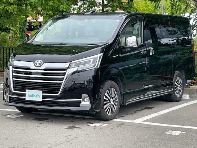 トヨタ グランエース プレミアム 宮城県 2020(令2)年 5.2万km ブラック ワンオーナー/純正ディスプレイオーディオ/全方位車外カメラ/Bluetooth/フルセグTV/CD/DVD再生機能付き/トヨタセーフティセンス/・プリクラッシュセーフティ/・レーンディパーチャーアラート/・レーダークルーズコントロール/・オートマチックハイビーム/・ロードサインアシスト/・パノラミックビューモニター/・デジタルインナーミラー/・ブラインドスポットモニター/・パーキングサポートブレーキ/フリップダウンモニター/前後ドライブレコーダー/レザーシート/パワーシート/シートヒーター/エアシート/純正アルミホイール/純正フロアマット/純正LEDヘッドライト/オートライト