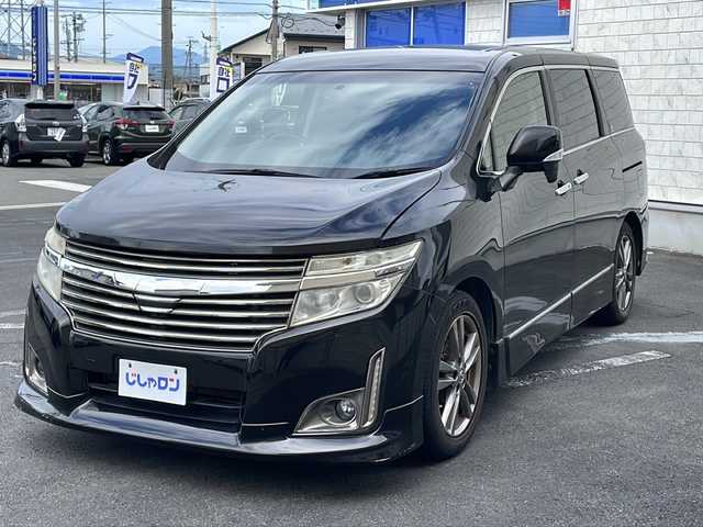 日産 エルグランド 250HWS アーバンクロム 長野県 2012(平24)年 8万km ファントムブラック (株)IDOMが運営する【じしゃロン長野店】の自社ローン専用車両になりますこちらは現金またはオートローンご利用時の価格です。自社ローンご希望の方は別途その旨お申付け下さい/純正ナビ/バックカメラ/18インチ/ETC/純正フロアマット/両側パワースライドドア/ハーフレザーシート