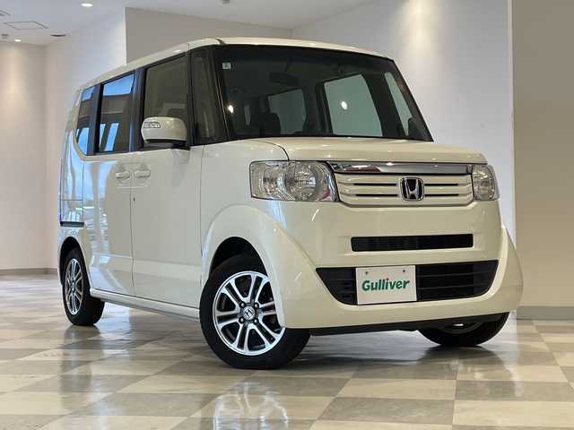 ホンダ Ｎ ＢＯＸ G Lパッケージ 福井県 2014(平26)年 7.1万km プレミアムホワイトパール パイオニア7インチHDDナビ/フルセグTV/ETC/ドライブレコーダー/両側パワースライドドア/純正14インチアルミホイール/ABS/横滑り防止装置/プッシュスタート/スマートキー/ベンチシート/社外フロアマット