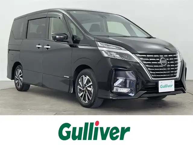 日産 セレナ ハイウェイスター V 大分県 2021(令3)年 1.2万km ダイヤモンドブラック 純正10インチナビ/ーフルセグTV/ーBluetooth/ーDISC/アラウンドビューモニター/インテリジェントルームミラー/純正フリップダウンモニター(リモコン付)/エマージェンシーブレーキ/プロパイロット/両側パワースライドドア/駐車支援/ふらつき警報/車線逸脱警報/車線逸脱防止支援/後側方車両検知警報/後側方衝突防止支援/速度標識表示/道路標識表示/純正16インチアルミホイール/純正フロアマット/ロールサンシェード/LEDヘッドライト/オートライト/レーダークルーズコントロール/プッシュスタート/スマートキー/保証書/取扱説明書