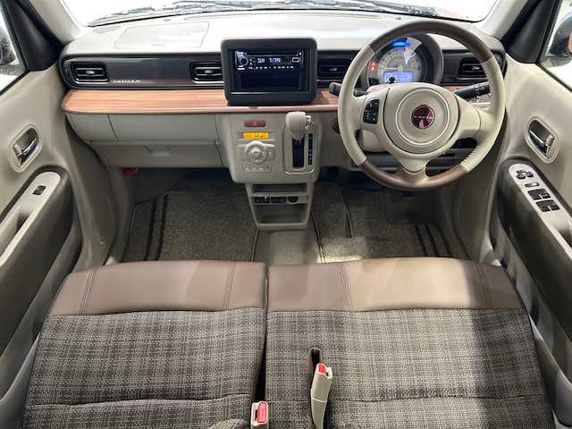 スズキ ラパン ＬＣ X 宮城県 2022(令4)年 2.9万km テラコッタピンクメタリック/アーバンブラウン 2トーン 車線逸脱警報装置/クリアランスソナー/横滑り防止装置/衝突軽減システム/KENWOODオーディオ/・Bluetooth/CD/USB/・ETC/アイドリングストップ/革巻きステアリング/・ステアリングスイッチ/シートヒーター（運転席/助手席）/プッシュスタート/・スマートキー/純正フロアマット/純正アルミホイール 14インチ/ドアバイザー