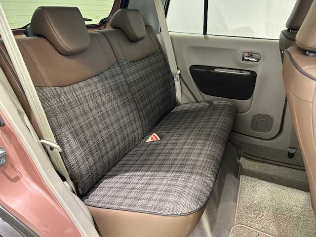 スズキ ラパン ＬＣ X 宮城県 2022(令4)年 2.9万km テラコッタピンクメタリック/アーバンブラウン 2トーン 車線逸脱警報装置/クリアランスソナー/横滑り防止装置/衝突軽減システム/KENWOODオーディオ/・Bluetooth/CD/USB/・ETC/アイドリングストップ/革巻きステアリング/・ステアリングスイッチ/シートヒーター（運転席/助手席）/プッシュスタート/・スマートキー/純正フロアマット/純正アルミホイール 14インチ/ドアバイザー