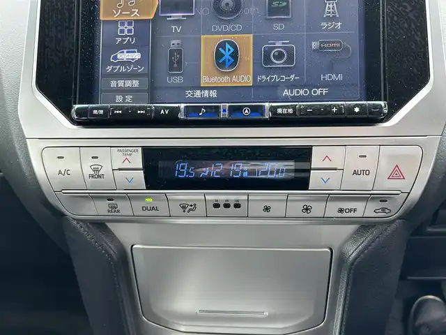 トヨタ ランドクルーザー プラド TX 岡山県 2022(令4)年 6.8万km アティチュードブラックマイカ ALPINE9インチナビ　X9NX/フルセグTV、CD、DVD、Bluetooth、AM、FM/バックカメラ/サンルーフ/前後ドライブレコーダー/DVR-C320R/LEDヘッドライト/プリクラッシュセーフティ/レーダークルーズコントール