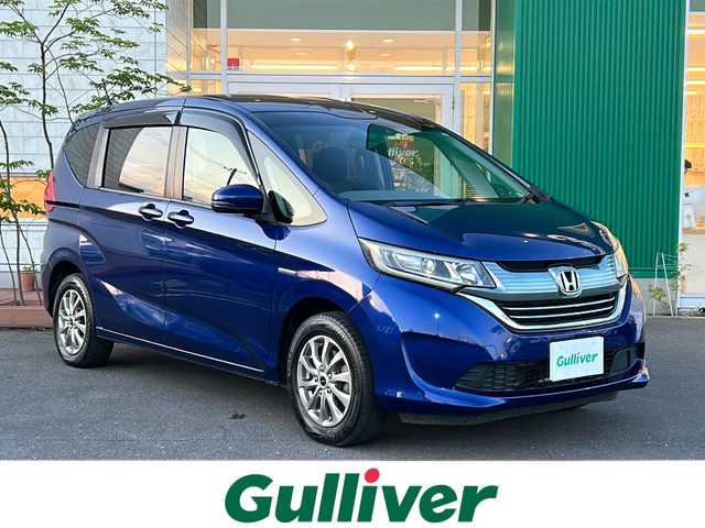 ホンダ フリード ハイブリット G ホンダセンシング 青森県 2018(平30)年 8.9万km コバルトブルーパール 4WD/ワンオーナー/純正ナビ・ワンセグTV/CD/DVD/両側パワースライドドア/前席シートヒーター/ホンダセンシング/衝突軽減ブレーキ/追従クルーズコントロール/レーンキープアシスト/誤発進抑制機能/純正ドライブレコーダー/ビルトインETC/LEDヘッドライト/社外15インチアルミ/純正フロアマット/スマートキー