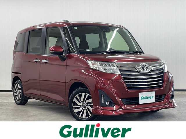 トヨタ ルーミー カスタムG 長崎県 2019(平31)年 4.4万km ファイアークォーツレッドM 純正7インチナビ/（フルセグ/CD/DVD/Bluetooth）/バックカメラ/トヨタセーフティセンス/・衝突被害軽減システム/・横滑り防止装置/・クルーズコントロール/・クリアランスソナー/両側パワースライドドア/純正14インチAW/オートライト/オートマチックハイビーム/LEDヘッドライト/LEDフォグランプ/シートヒーター/ドライブレコーダー/ETC/純正フロアマット/プッシュスタート/スマートキー