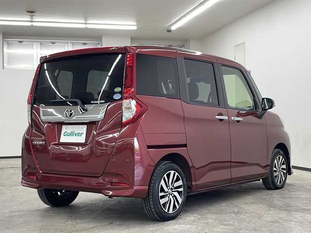 トヨタ ルーミー カスタムG 長崎県 2019(平31)年 4.4万km ファイアークォーツレッドM 純正7インチナビ/（フルセグ/CD/DVD/Bluetooth）/バックカメラ/トヨタセーフティセンス/・衝突被害軽減システム/・横滑り防止装置/・クルーズコントロール/・クリアランスソナー/両側パワースライドドア/純正14インチAW/オートライト/オートマチックハイビーム/LEDヘッドライト/LEDフォグランプ/シートヒーター/ドライブレコーダー/ETC/純正フロアマット/プッシュスタート/スマートキー